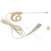 Beige single ear hook Headset Microphone for Audio-Technica Wireless Mic System