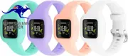 4 Pack Compatible with Garmin Vivofit Jr 3 Bands for Kids, Soft Silicone Sport B
