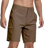 [Nothinchan] Men's Golf Shorts Quick Dry Lightweight Stretch Casual Shorts for Outdoor Hiking