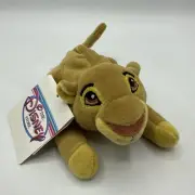 Disney Store The Lion King Simba Mini Bean Bag Plush 8" NWT