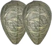 2 Pieces Wasp Nest Dummy Hanging Fake Wasp Nest Mini Wasp Nest Decoy Moisture Resistant Artificial Wasp Nest Hornet Repellent Paper for Repelling Wasps in Front of Home and Garden