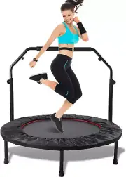 Rebounder Trampoline for Adults,40 inch Mini Trampoline, Bungee With Bar