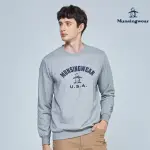 【MUNSINGWEAR】企鵝牌 男款灰色經典企鵝美式長袖大學TEE MGPL2805