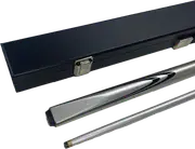 Cuemaster Silver Metallic Pool Snooker Billiard Cue and Black Cue Case