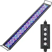 HiTauing Led Aquarium Light, 26W Fish Tank Light with 24/7 Lighting & Adjustable Lighting Time & Light Brightness & Light Color, Aquarium Plant Light with 7 Colors, Ideal Use for 30-36in Fish Tank.