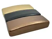NEW Metallic Basket Weave Hard Clamshell Eyeglasses Case Gold Copper Black