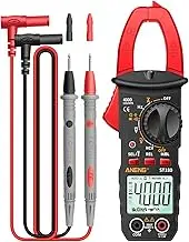 ST180 4000 Counts Digital Clamp Meter Multimeter Clamp Multimeter Voltmeter Ammeter AC DC Voltage AC Current Meter NCV Tester Universal Meter Tester Current Clamp Tester -30~1000℃ Temperature Red