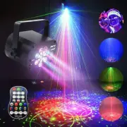 1240 6LED Patterns UV + RGB Laser Light Projector DJ Party Disco Lights w/stand
