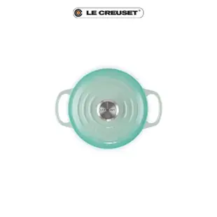 【Le Creuset】典藏琺瑯鑄鐵鍋圓鍋 18cm(薄荷綠-鋼頭)