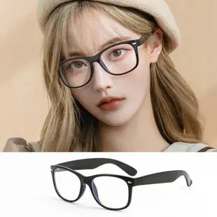 黑色窄框眼鏡框鏡架女生網上配度數素顏網紅近視散光眼鏡專業配鏡
