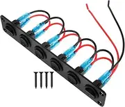 DONFAMDS Gang Toggle Switch Panel for Automotive Boat Rocker Switches with LED Lights Durable Construction for Versatile Vehicle Control