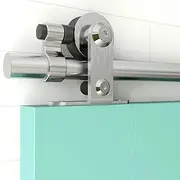 TSMST 4FT Sliding Barn Door Hardware Kit, Top Mount Stainless Steel Heavy Duty Sturdy Barn Door Track for Single Wood Door, Slide Smoothly Quietly (T Style)