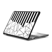 MacBook Pro 13-inch (M1 / M2 / Intel) Impact Case Abstraction Stripes Black and White Macbook
