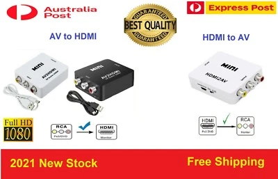 HDMI to AV Converter Output Digital to RCA Analog Audio/Video Input Composite