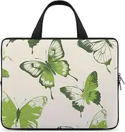 Laptop Case Sleeve Shockproof Computer Carrying Bag Lime Green Butterfly Notebook Case Cover Laptop Bag Water Resistant Computer Cases Tablet Briefcase for Travel Business 13 Inch, Lime Green