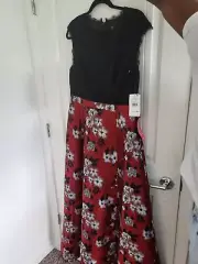 Aidan Mattox Metallic Jacquard Dress