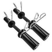 16" Olympic Dumbbell Handles Black, Loadable Dumbbells Bar Sets (150LBS Weigh...