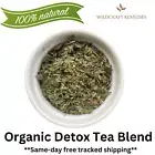 ORGANIC DETOX TEA 20GM NETTLE CLEAVERS PEPPERMINT CLEANSE LYMPH FLUID BLOAT