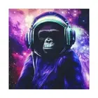 Chimp In Space Canvas Gallery Wrap | Chimp Wall Decor Cosmic Art