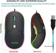 Mouse for Laptop with Easy Click for Office Home Gamer 3200DPI Prog Wired Mouse