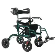 ELENKER All-Terrain 2 in 1 Rollator Walker & Transport Chair for Seniors, Rol...