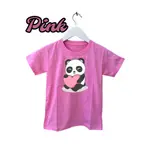 KATUN 1-12 歲兒童 T 恤 PANDA LOVE PINK CHARACTER COMBED SOFT COT