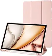 Case for Samsung Galaxy Tab S9 11 inch 2023 with S Pen Holder, Trifold Stand Smart Protective Case with Soft TPU Back, Auto Sleep/Wake Cover for Samsung Galaxy Tab S9 11 Case, Pink