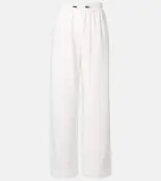[Brunello Cucinelli] Brunello Cucinelli Cotton-blend straight pants AU 14 white
