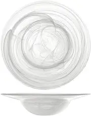H&H 833090 Albastro Set of 4 Pasta, Glass, White, 29 cm