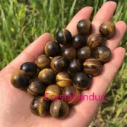 10pc Wholesale Natural Tiger’s Eye Jasper Ball Quartz Crystal Sphere Reiki 15mm+