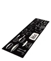 Non-Slip Home PVC Anti-Oil Waterproof Floor Mat Door Mat Kitchen Mat Black Kitchenware