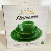 [NEW IN BOX] Fiestaware 4-Piece Dinnerware Set - Agave Green - by Dwell Six