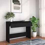VRAXO Console Table Black 100x35x76.5 cm Engineered Wood -21.52KG,809837