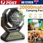 W/ Remote 10000mAh Camping Fan Rechargeable LED Lantern for Tent Outdoor AU