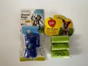 Lot 76 Pet Dispenser Waste Dog Puppy Pick-Up Bags Travel Poop Bag Holder Hook