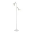 Hyvik Matt White Twin Lights Floor Lamp