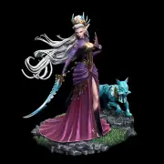 Yvraine 20cm Resin Xenos Armie Craftworlos Warhammer 40K Pro Painted Army Games