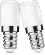 Lamptobe Fridge Bulb, E14 LED Light Bulb 1.5W Warm White 2700K SES E14 Small Screw Light Bulb Low Watt Pygmy Bulb 15W Equivalent Screw in for Salt Lamp/Sewing Machine/Night Light/Cooker Hood 2PCS