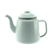 Falcon Enamel Teapot - 1.5 L - Duck Egg Blue w Grey Rim