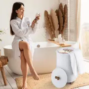 Costway23L Large Luxury Bucket-Style Towel Warmer with Fragrant Disc Holder-White