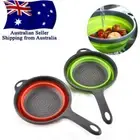 Silicone Washing Basket Drain Filter Kitchen Foldable Collapsible Colander