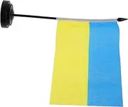 VANZACK Ukrainian Flags Stick Table Flags with Solid Pole for Office Home and School Decorations for Parades and National Celebrations