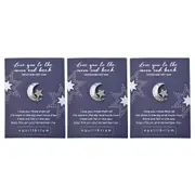 3PK Gibson Gifts Equilibrium Silver Pin/Brooch Love You Moon & Back Accessory