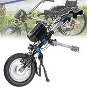60+20 Km Wheelchair Conversion Kit, 36V 10Ah Battery, 12 Inch Hub Motor, 3 Speed Adjustment: 8km/16km/25km, LCD Display + Keyless Start, for Most Manual Wheelchairs,Black