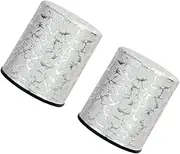 HONITANO 2Pcs Cylindrical Leather Dice Cup Cheating Dice Box for Fun Games Design Stylish Silver Pattern for Ktv and Game Nights