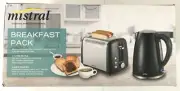 Mistral Breakfast Pack Kettle And Toaster New (MCP2868) (Black) #3874NSB