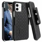 iPhone 12 / 12 Pro Belt Clip Holster Case Shockproof Rugged Black Cover