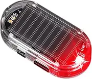 Generic Solar Powered Car Security Light Solar Car Alarm Light Fake Security Camera Equipment for Vehicles LED Flashing Anti-Theft Warning Accessories with Fake Camera for Vehicles Cars Trucks