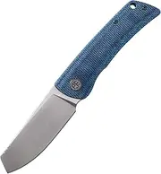 Petrified fish PFE05 Flavorist Folding Knife 3.15 inch K110 Steel Satin Blade Micarta Handle EDC Pocket Knife (Blue)