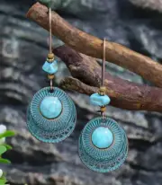 2.5” Bronze-tone Earring Set Bohemian Retro Drop Dangle Hook New Free Ship 152